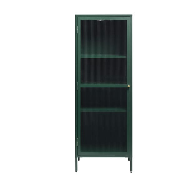 Зелена метална витрина Bronco, височина 160 cm - Unique Furniture