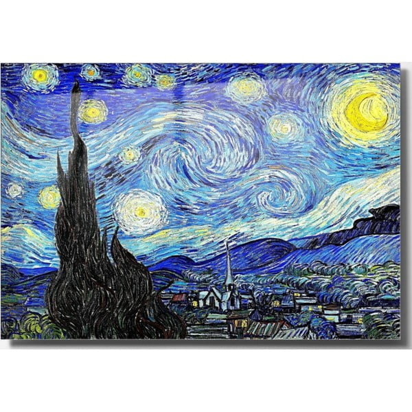 Картина върху стъкло 100x70 cm Vincent van Gogh - Wallity