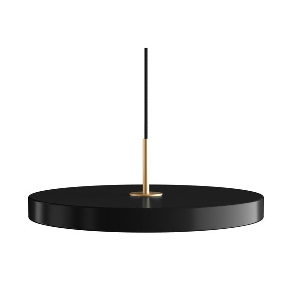 Черно LED висящо осветително тяло с метален абажур ø 43 cm Asteria Medium – UMAGE