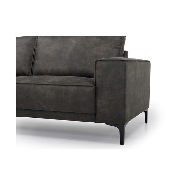 Ъглов диван в черно и сиво от изкуствена кожа (ляв ъгъл) Copenhagen - Scandic-image-1