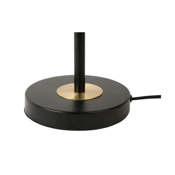 Черна настолна лампа с метален абажур (височина 40 см) Gold Disc - Leitmotiv-image-3