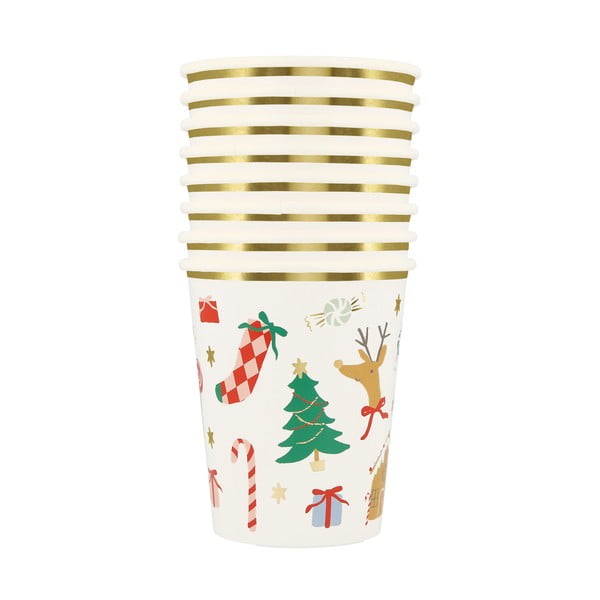 Хартиени чаши за еднократна употреба в комплект от  8 бр. Jolly Christmas – Meri Meri-image-2