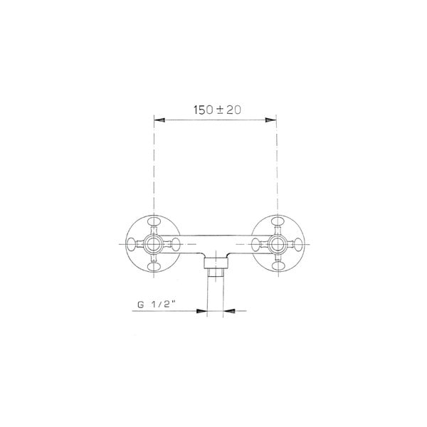 Розова стенна душ батерия (1 изход) Antea – Sapho-image-1