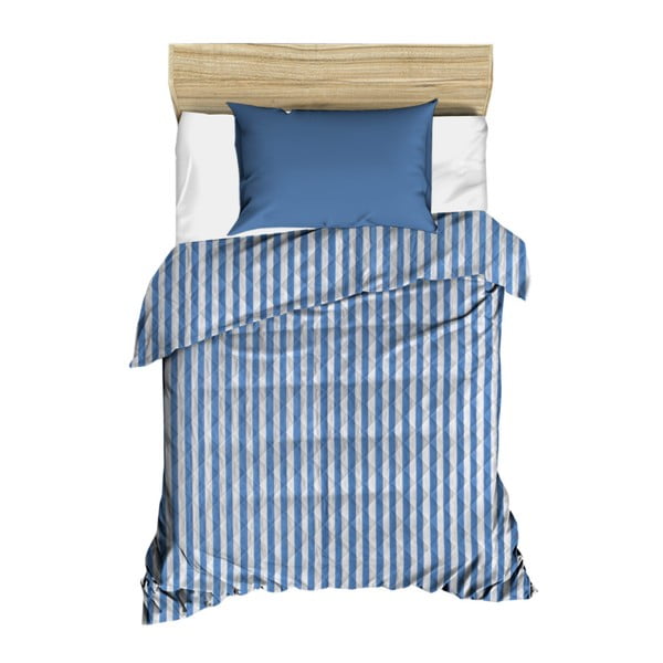 Синьо и бяло райе, ватирана покривка за легло Райета, 160 x 230 cm - Kate Louise