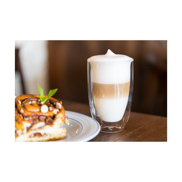 Стъклени чаши в комплект 6 бр. с двойни дъна/за лате 350 ml – Vialli Design-image-3