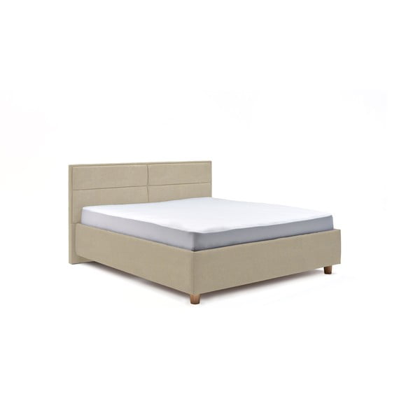 Бежово двойно легло с решетка и място за съхранение , 160 x 200 cm Grace - ProSpánek