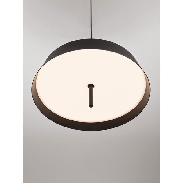 Матово черно алуминиево LED затъмняващо се висящо осветително тяло ø 45 cm Velio – Nova Luce-image-1