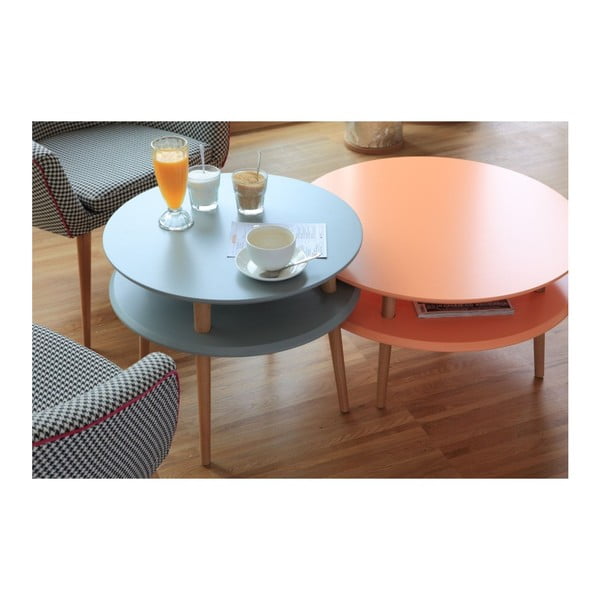 Розова масичка за кафе UFO, Ø 70 cm - Ragaba-image-2