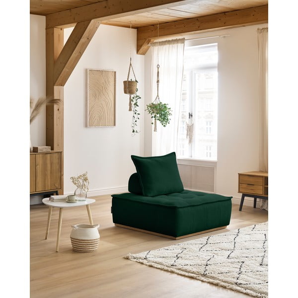 Тъмнозелено шенилово кресло Elisa – Bobochic Paris-image-1