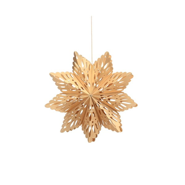 Хартиена коледна украса във формата на снежинка в златист цвят , дължина 22,5 см Snowflake - Only Natural