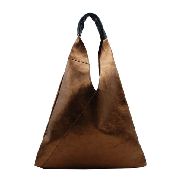 Чанта от естествена кожа в меден цвят Panna Rame - Andrea Cardone