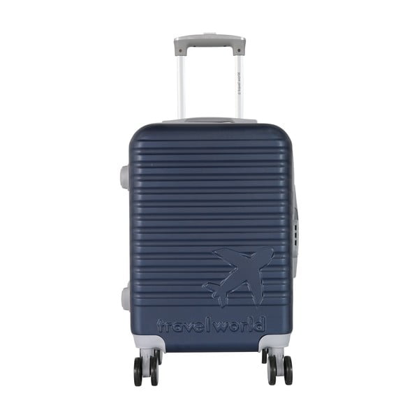 Тъмно син салонен багаж на колела Aiport, 44 л - Travel World