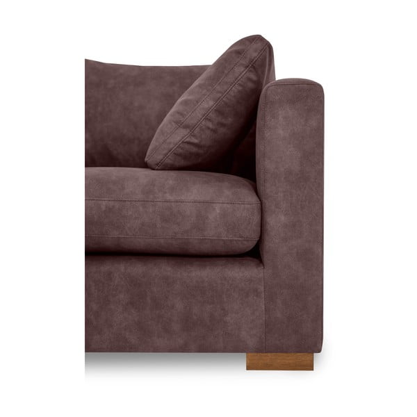 Тъмнокафяв ъглов диван от изкуствена кожа (ляв ъгъл) Hamburg – Scandic-image-4