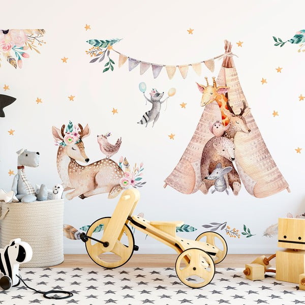 Детски стикери за стена Зайци Горска земя - Ambiance-image-1