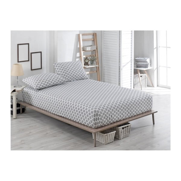 Комплект от ластичен чаршаф и 2 калъфки за възглавници за единично легло Clementino Buro, 160 x 200 cm - Mijolnir