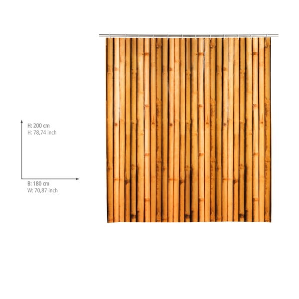 Оранжева завеса за душ Babusa - Wenko-image-1