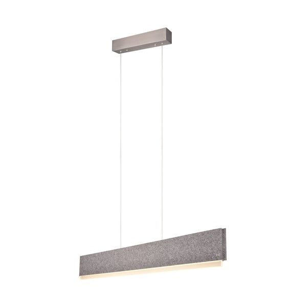 Сиво LED висящо осветително тяло с гласово управление/ управление чрез мобилно приложение с текстилен абажур Cicara – CINQUE-image-1