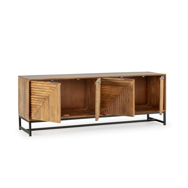 Маса за телевизор от масивно манго в естествен цвят 160x58x40 cm Nereida – MOME-image-3