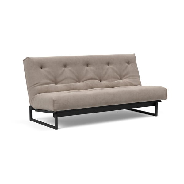 Бежов велурен разтегателен диван Nordic, 120 cm Fraction - Innovation
