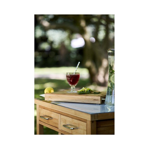 Бамбукова дъска за рязане с едно чекмедже Bruno - Wenko-image-3