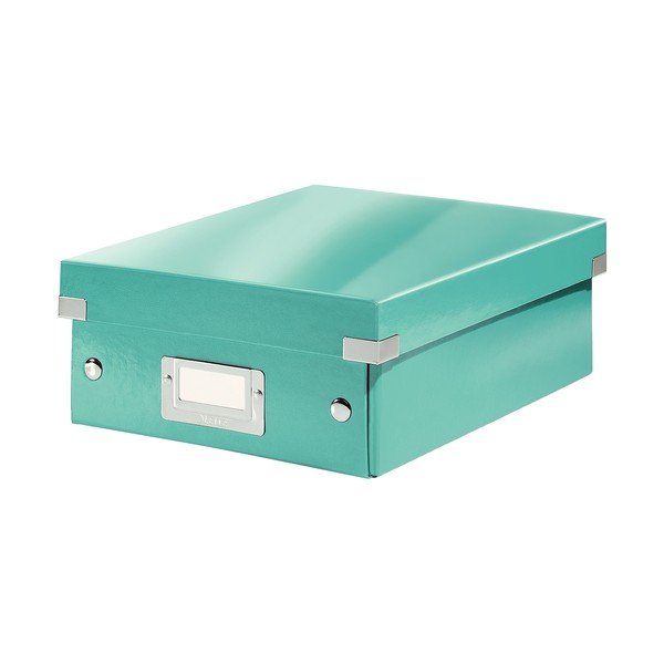 Тюркоазена картонена кутия за съхранение с капак Click&Store - Leitz-image-2