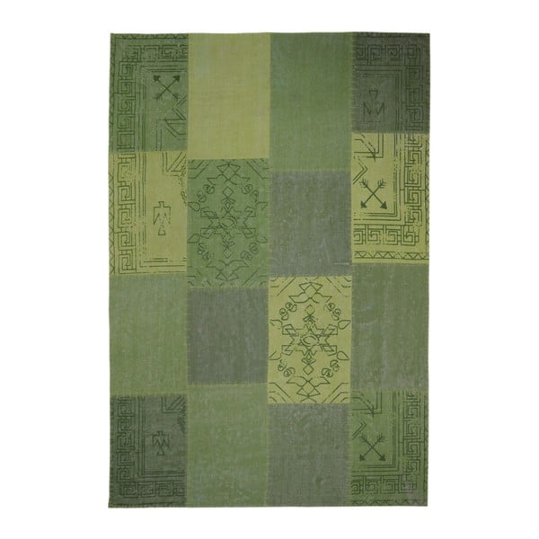 Зелен ръчно тъкан килим Emotion, 160 x 230 cm - Kayoom