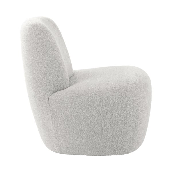 Бяло кресло от плат букле Ada – Leitmotiv-image-3