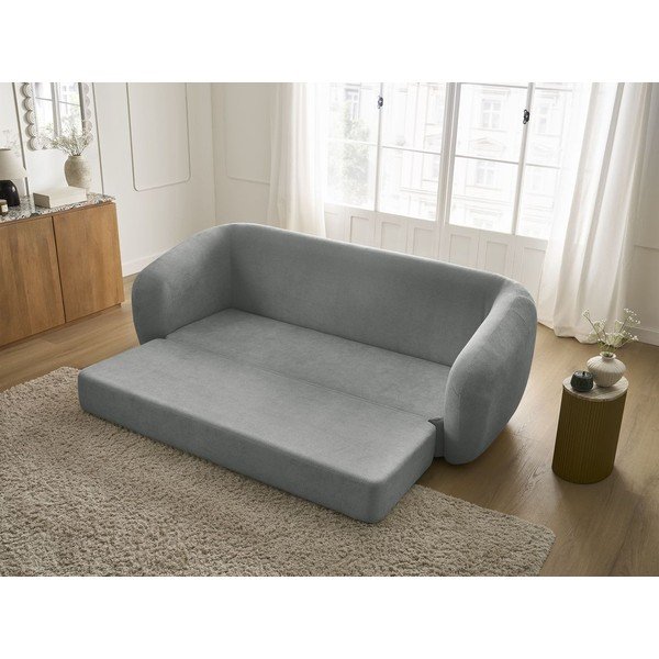 Тъмносив шенилов сгъваем диван 228 cm Neyo – Bobochic Paris-image-1