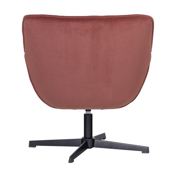 Теракотено въртящо се кадифено кресло Wibo – WOOOD-image-4