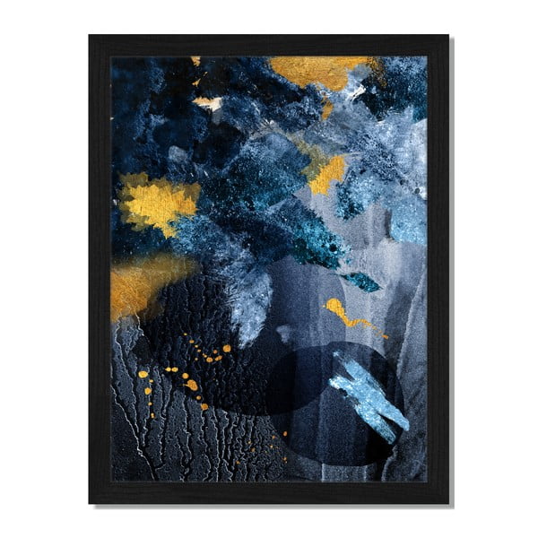 Obraz v rámu Liv Corday Scandi Gold & Dark, 30 x 40 cm