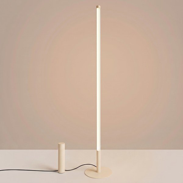 Бежова метална LED подова лампа (височина 150 cm) TRANG – Thoro-image-1