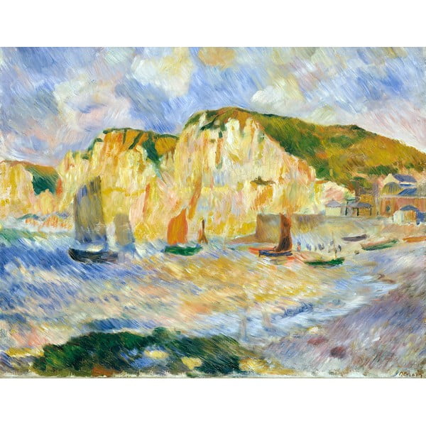 Репродукция на картина на Огюст Реноар - , 90 x 70 cm Sea and Cliffs - Fedkolor