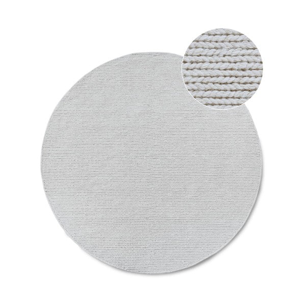 Бял ръчно изработен вълнен кръгъл килим ø 200 cm Francois – Villeroy&Boch