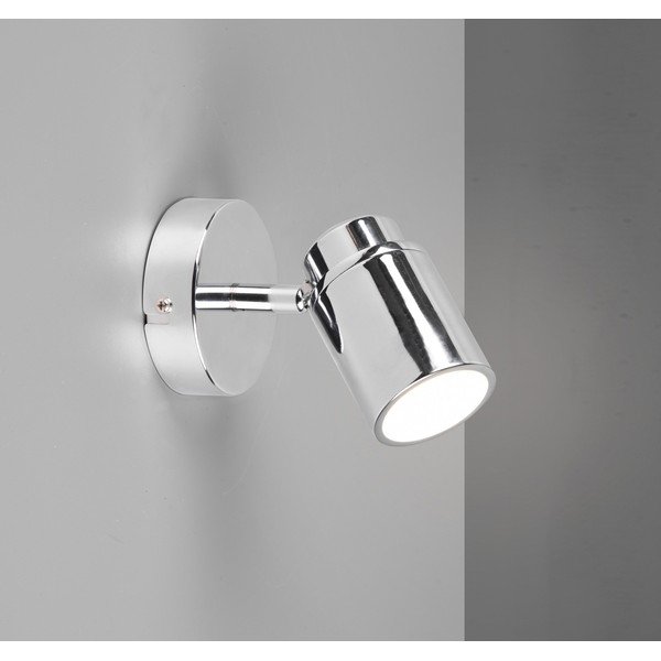 Метален прожектор в лъскаво-сребрист цвят 10x9 cm Angelo - Trio-image-1