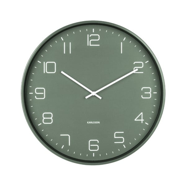 Зелен стенен часовник , ø 40 cm Lofty - Karlsson