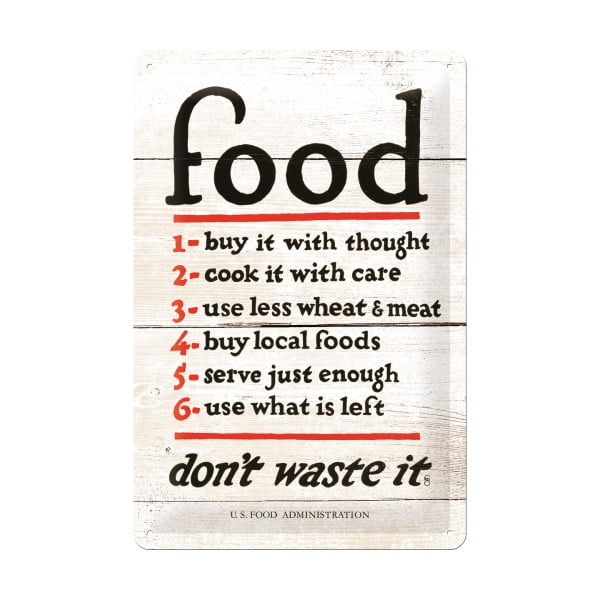 Декоративен знак за стена Правила за хранене - Postershop
