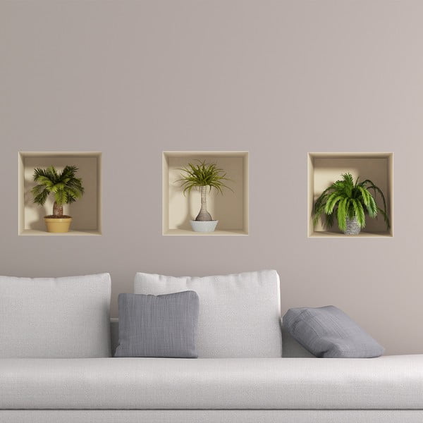 Комплект от 3 стикера с 3D ефект Палми - Ambiance-image-1