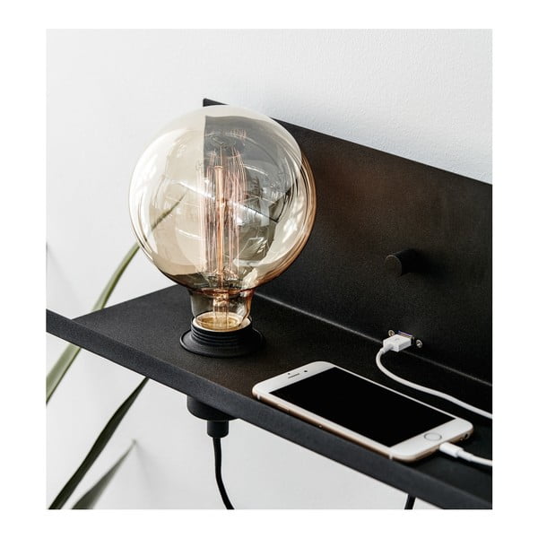 Черна стенна лампа с USB станция за зареждане Multi - Markslöjd-image-2