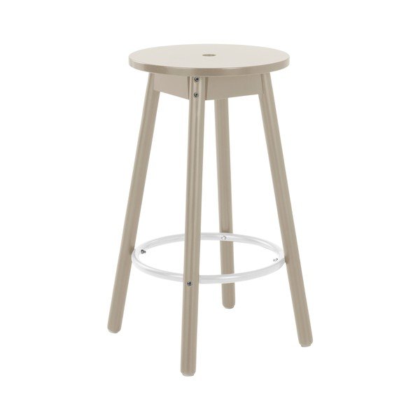 Сив бар стол от масивен бор (височина на седалката 65 cm) Kinna – Jotex