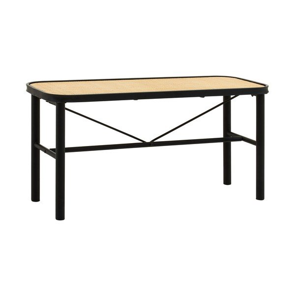Черна/в естествен цвят ратанова пейка Depok – Premier Housewares