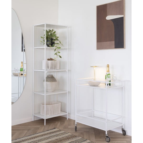 Метална маса за сервиране на колелца 40x68 cm Vita – House Nordic-image-2