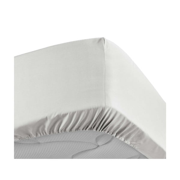 Бял еластичен чаршаф от памук перкал 180x200 cm Percaline – douceur d'intérieur-image-3