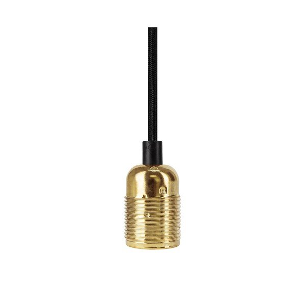 Черна висяща лампа с три рамена и златни детайли Uno - Sotto Luce-image-3