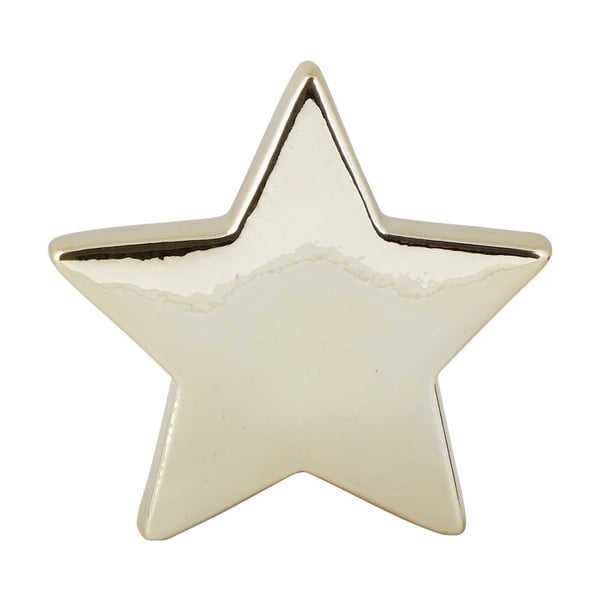 Декоративна керамична фигурка в златисто Керамична звезда, 14 см - KJ Collection