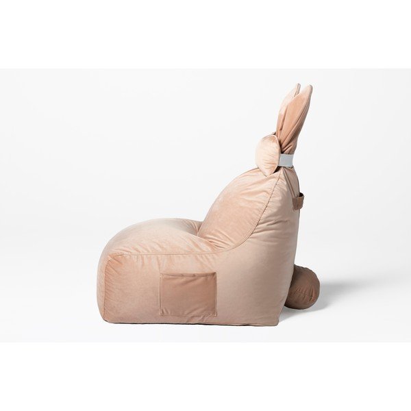 Светлорозов детски пуф Funny Bunny – The Brooklyn Kids-image-3