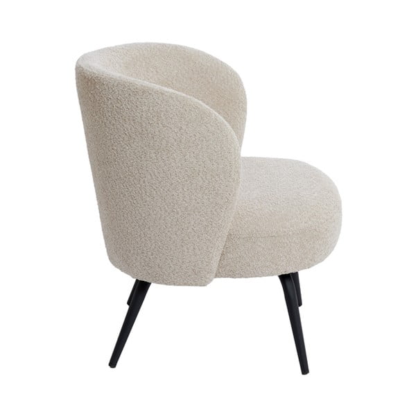 Кремав фотьойл от плат букле Dieyda - Light & Living-image-3