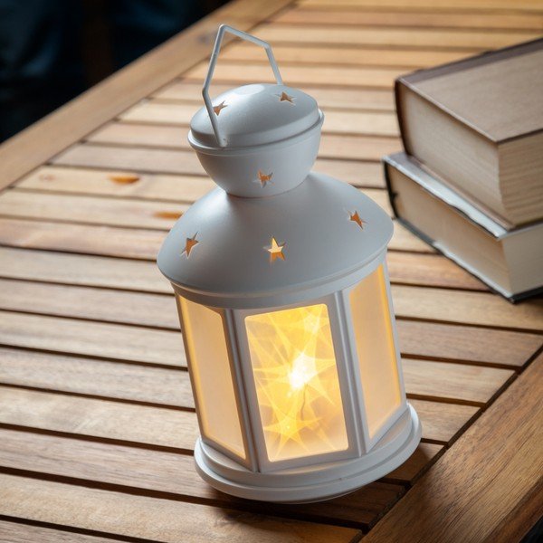 Бял фенер с LED осветление - InnovaGoods-image-1