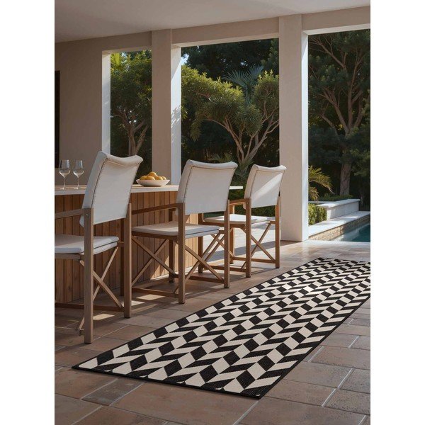 Черна/кремава пътека за открито и закрито 80x200 cm Haringey Terrick – Ted Baker-image-2