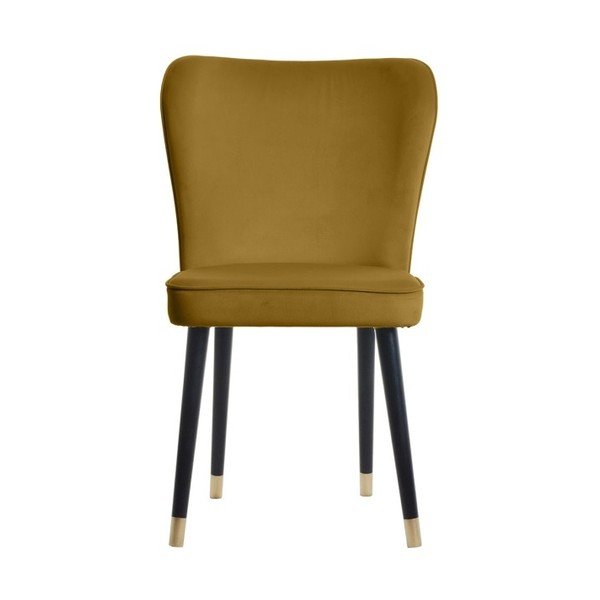 Стол за хранене в горчица със златни детайли Odette French Velvet - JohnsonStyle-image-2