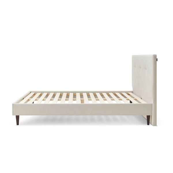 Бежово тапицирано двойно легло с решетка 160x200 cm Tory - Bobochic Paris-image-2